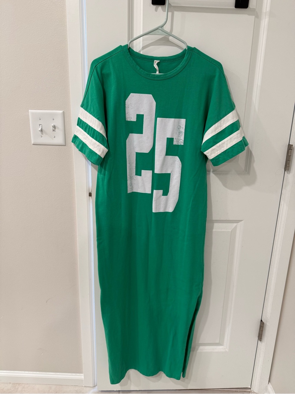 Daily practice Green womens Jersey Dress with Number 25